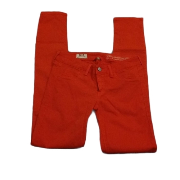 Design Lab Orange Y2K Kidcore Skinny Jeans Size 27 - Picture 1 of 7